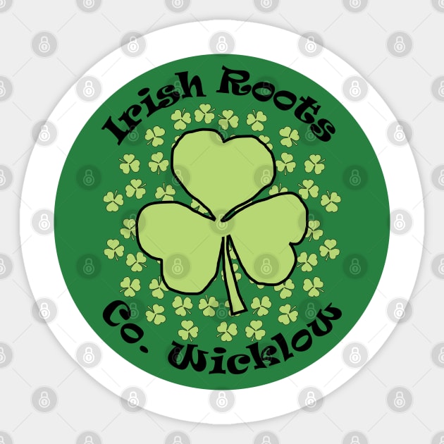 County Wicklow Irish Roots Saint Patricks Day Sticker by ellenhenryart